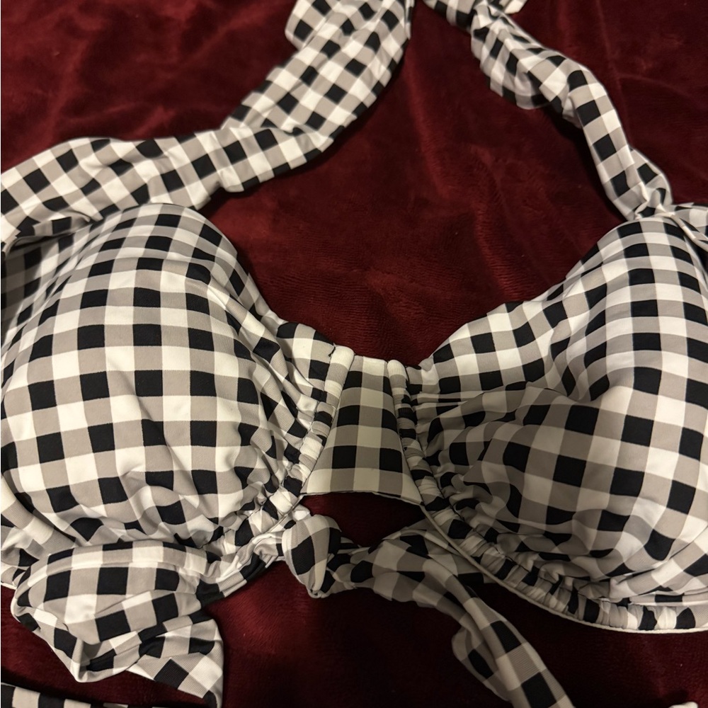 White House Black Market Black and White Gingham Bikini - Picture 2 of 5